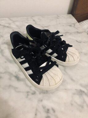 Adidas Originals Superstar Sneakers Shoes Sz 7.5 Ortholite Black & White BB2971